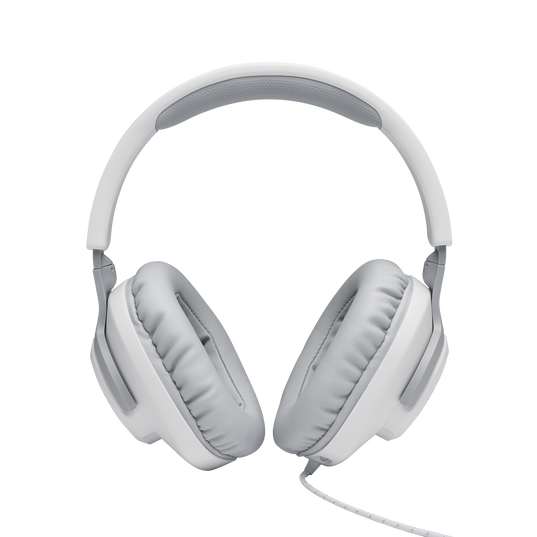 JBL Quantum 100 - White - Wired over-ear gaming headset with flip-up mic - Detailshot 2